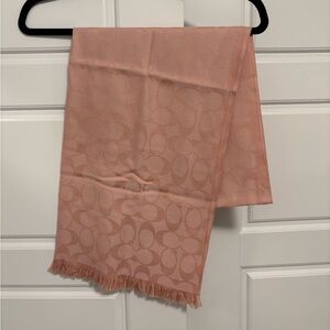 Coach Pink Signature Scarf